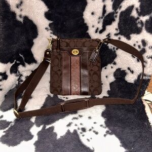 Vintage Coach Signature Brown Crossbody